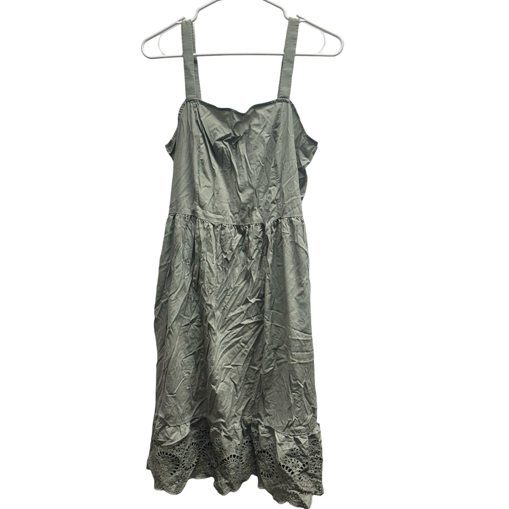 Ann Taylor factory green sun dress size large petite